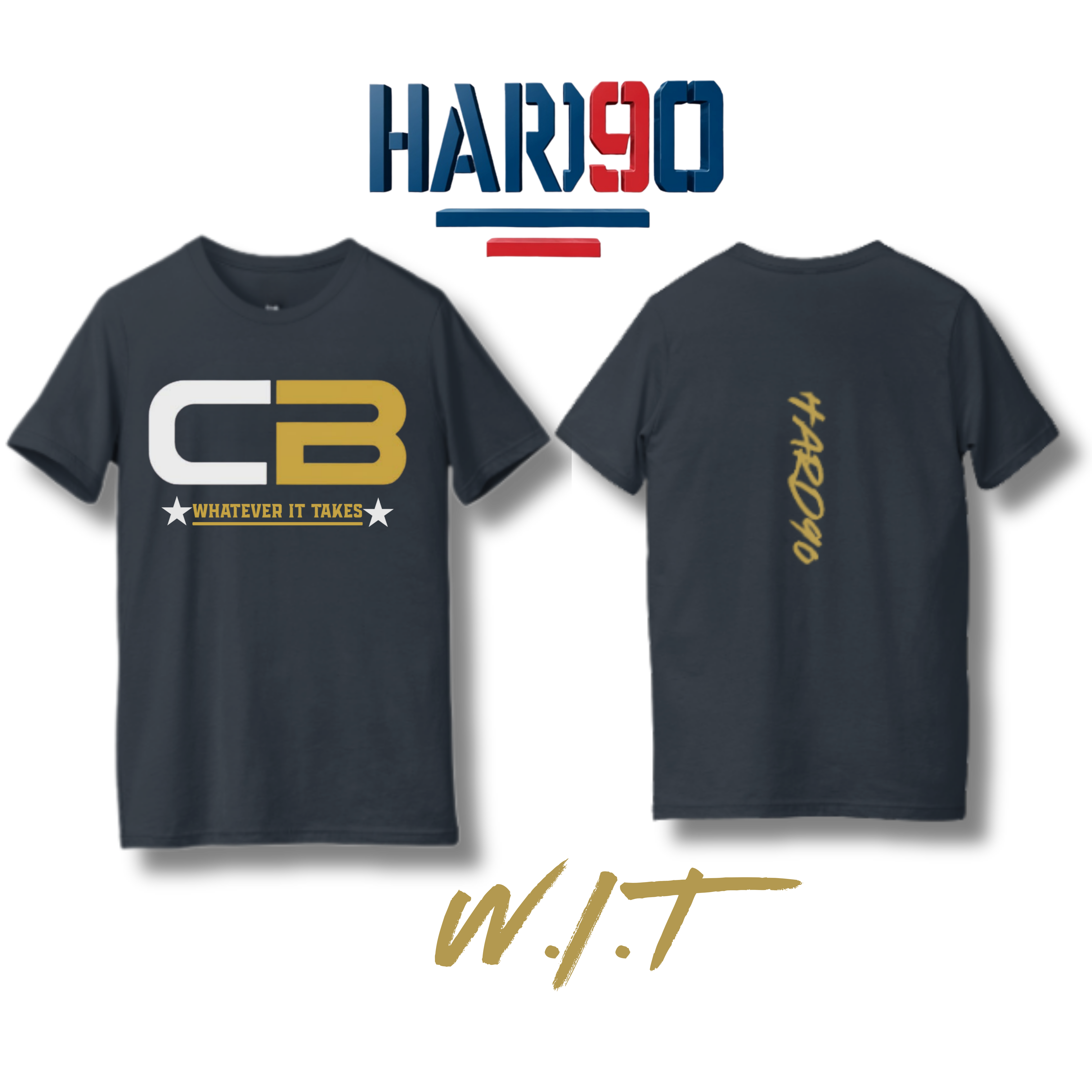 Navy Blue and Gold Whatever it takes Tee